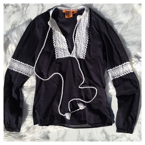 TORY BURCH NAVY BLUE TOP - Picture 2 of 5